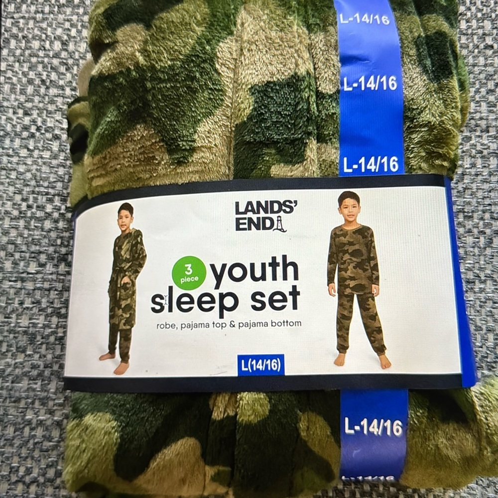 Lands End Youth 3-Piece Sleep Set L(14/16)